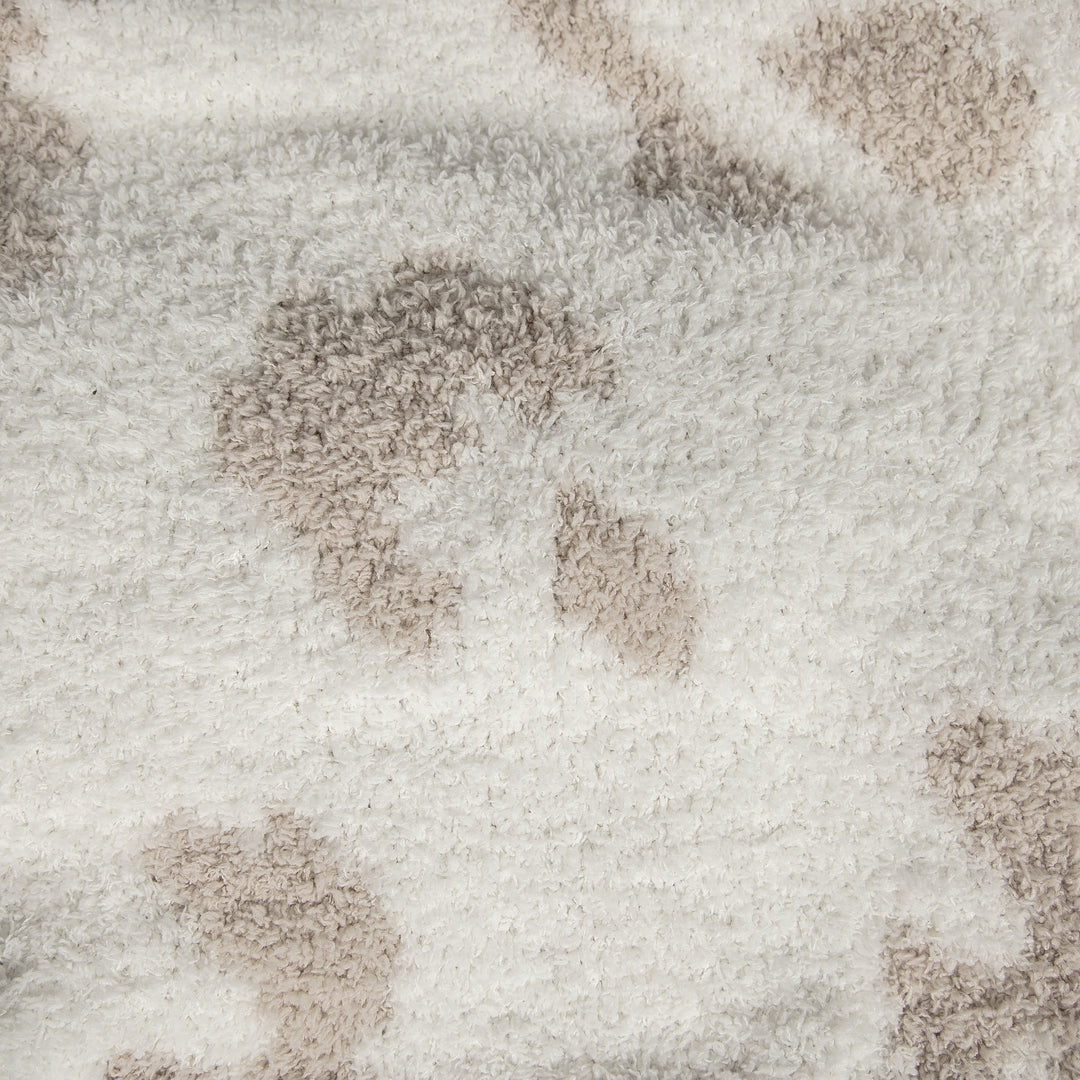 Blushing Beige & White Cow Print Throw