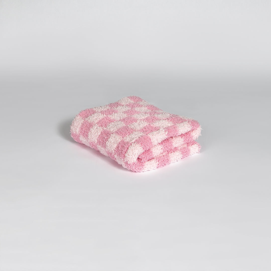 Cotton Candy Check Print Toddler Blanket