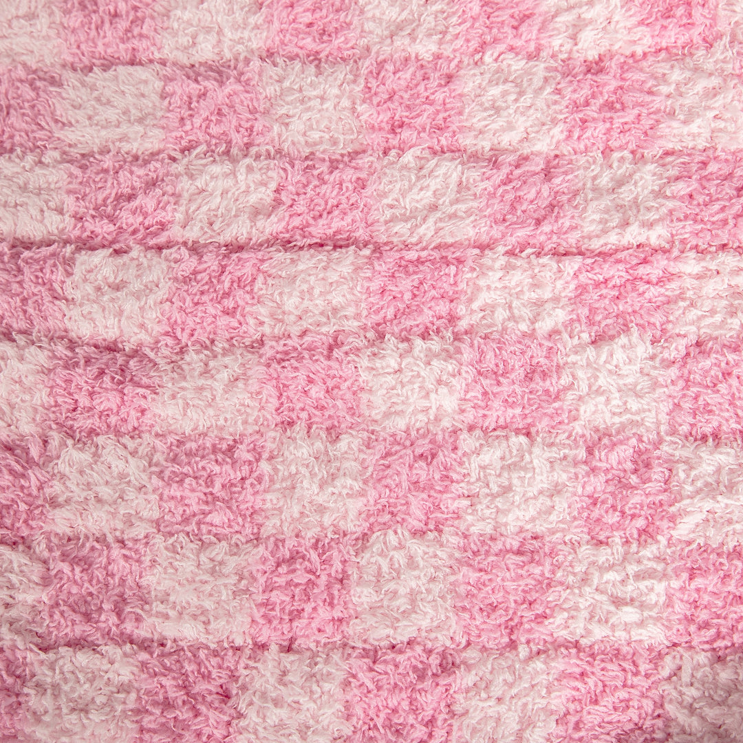 Cotton Candy Check Print Toddler Blanket