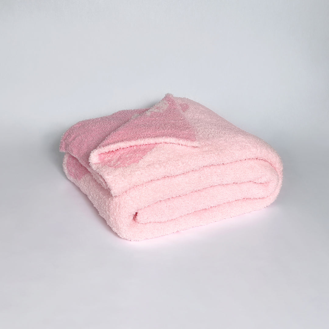 Cotton Candy Strawberry Print Extended Throw