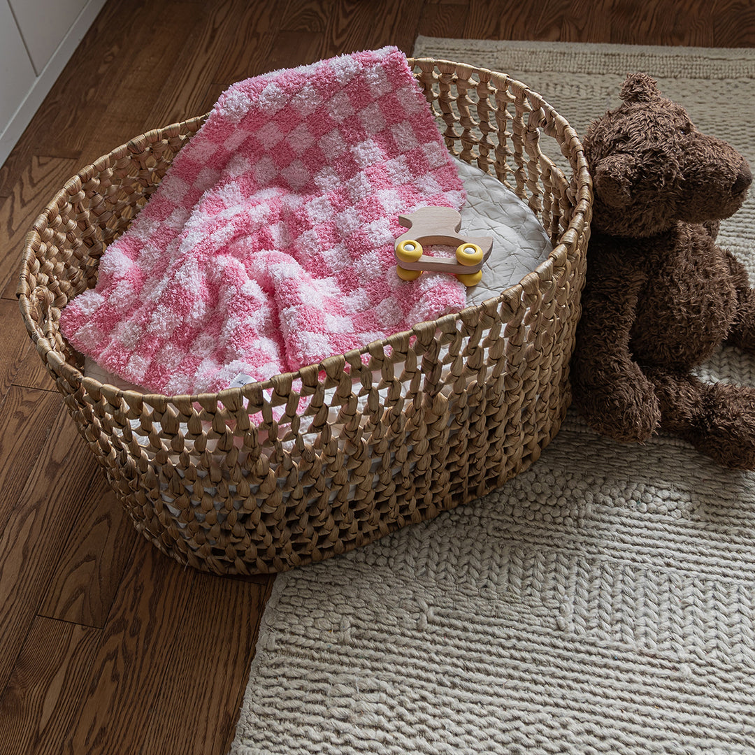 Cotton Candy Check Print Toddler Blanket