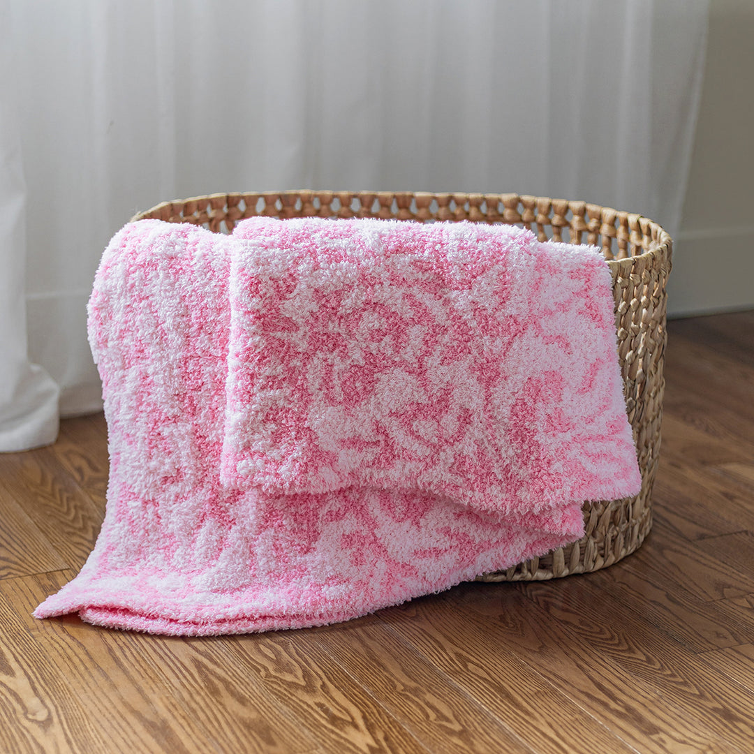 Cotton Candy Fairy Garden Print Extended Throw