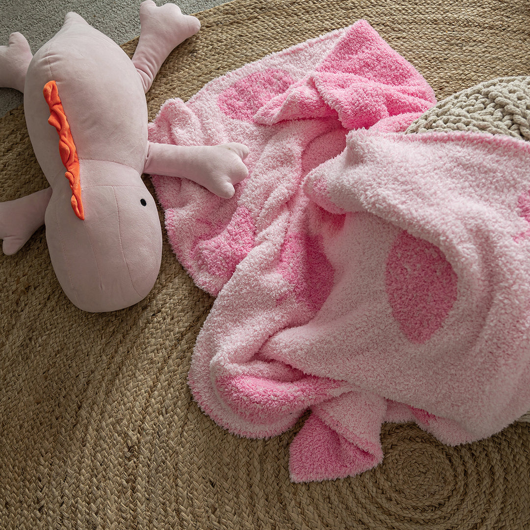 Cotton Candy Strawberry Print Toddler Blanket